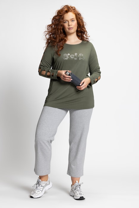 Yoga-Shirt, Affen, U-Boot-Ausschnitt, Langarm