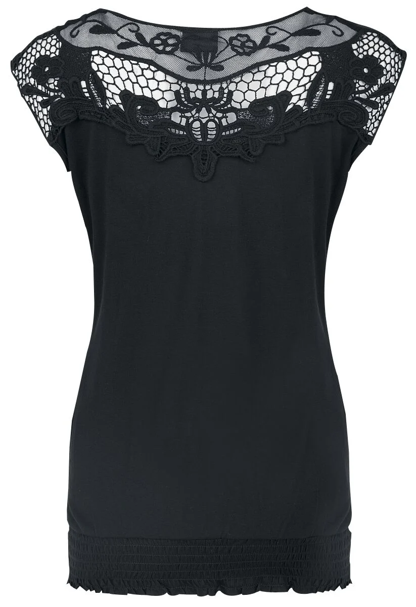 Dos Dentelle | Gothicana by EMP T-Shirt Manches courtes