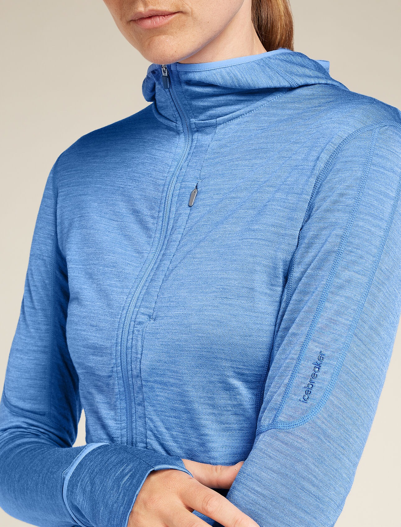 Merino Blend 200 Realfleece Descender LS Zip Hoodie Dame Baja