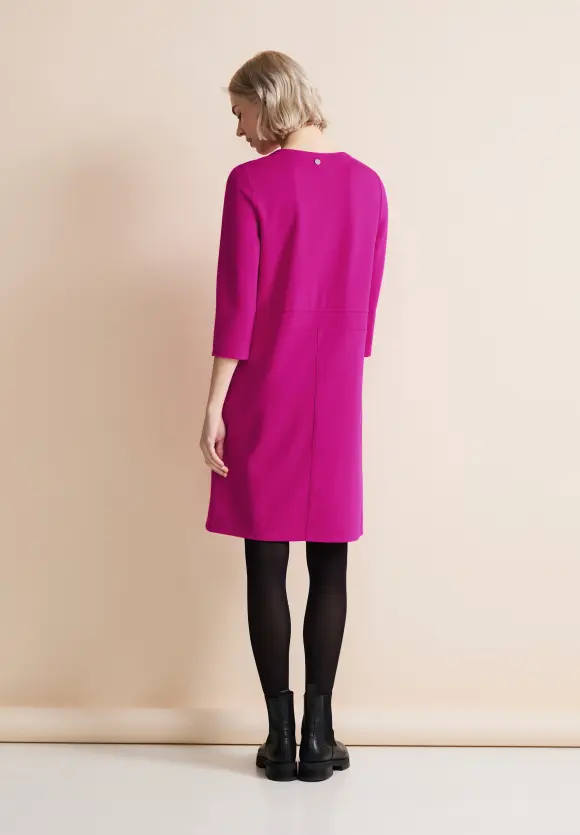 Knielanges Jerseykleid - bright cozy pink