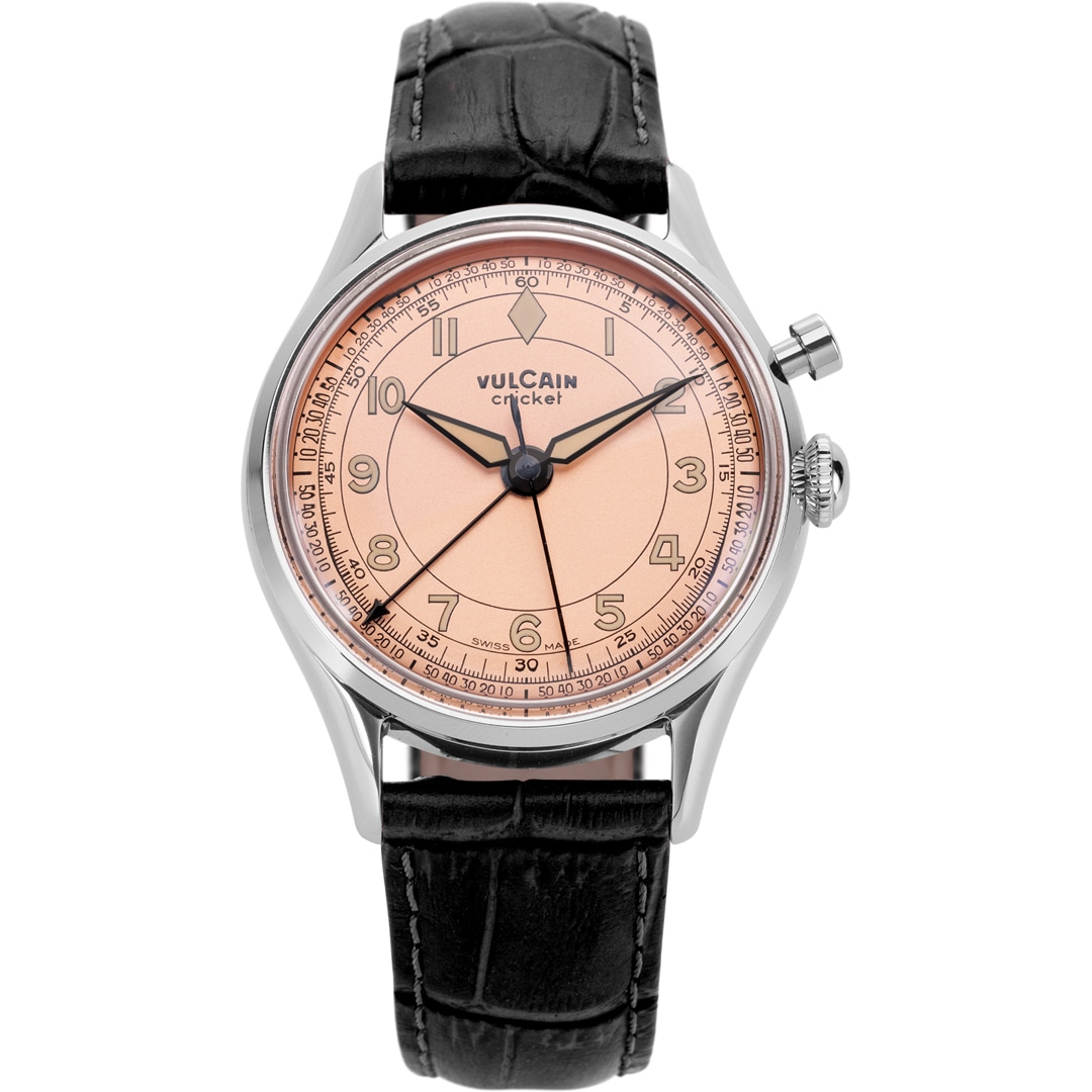 Vulcain Cricket Classique 36mm Salmon Sapphire Caseback