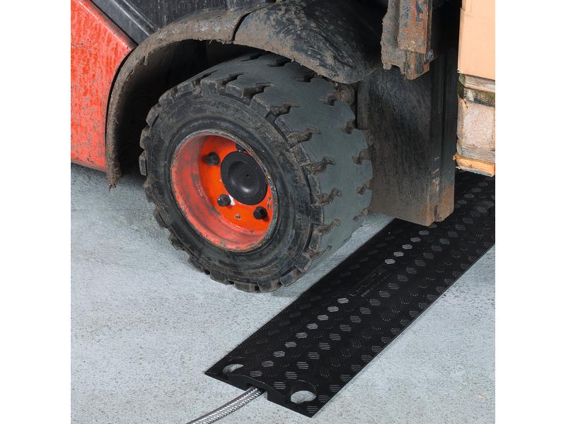 STEFFEN Kabelbrücke D-Line 0.765 m x 220 mm, Schwarz D-Line Aufbodenkanal, Überfahrschutz für Kabel