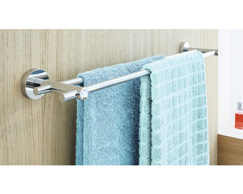 tesa dubbele handdoekhouder SMOOZ 64 cm chroom