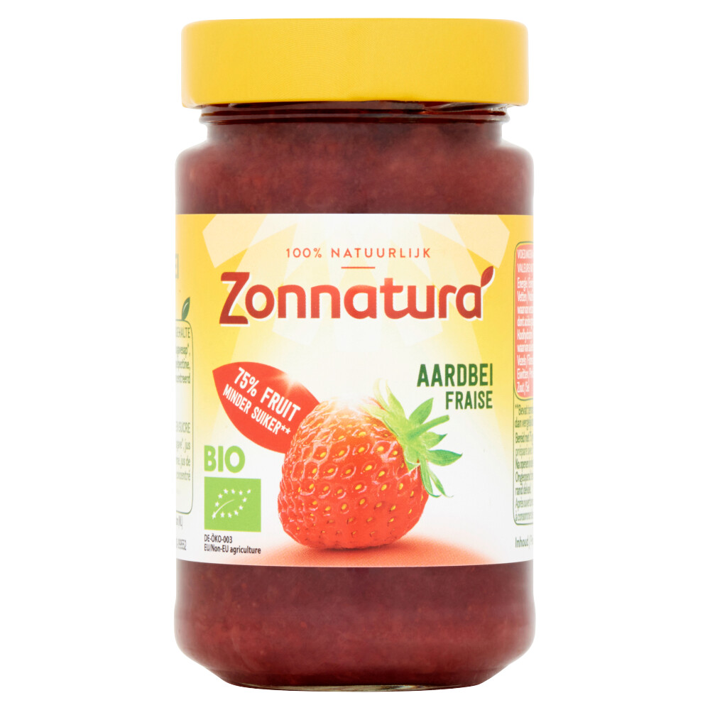 Zonnatura Fruitspread Aardbei Biologisch250 gr