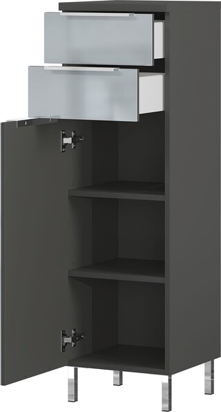 vito Highboard CORUS Graphit/ silbergrau