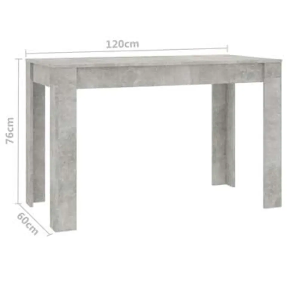 vidaXL - Eettafel - Grijs - Bewerkt hout