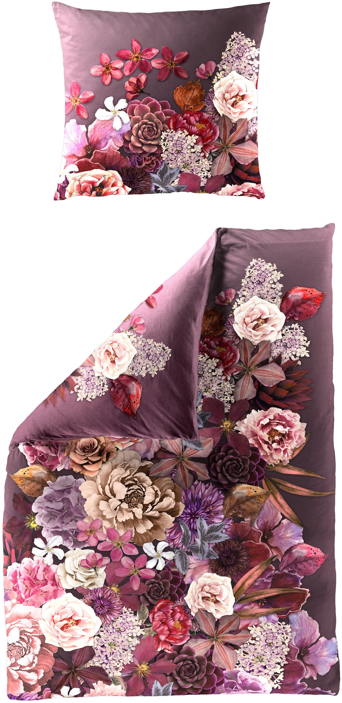 BIERBAUM Bettwäsche »5278« 2 Stk. tlg. Mako-Satin, 100 % Baumwolle, pflegeleicht; Digitaldruck