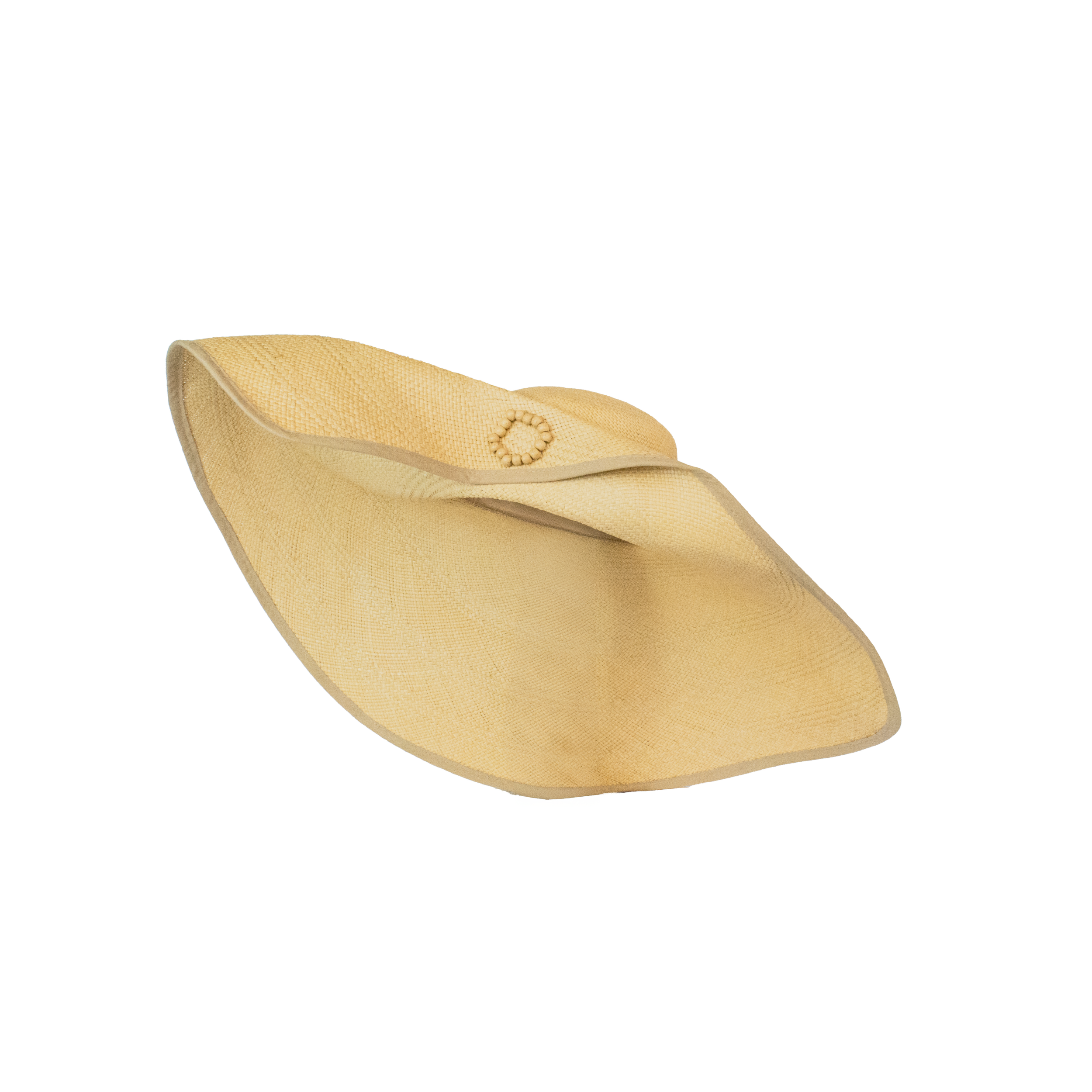 Chapeau drapé à long bord