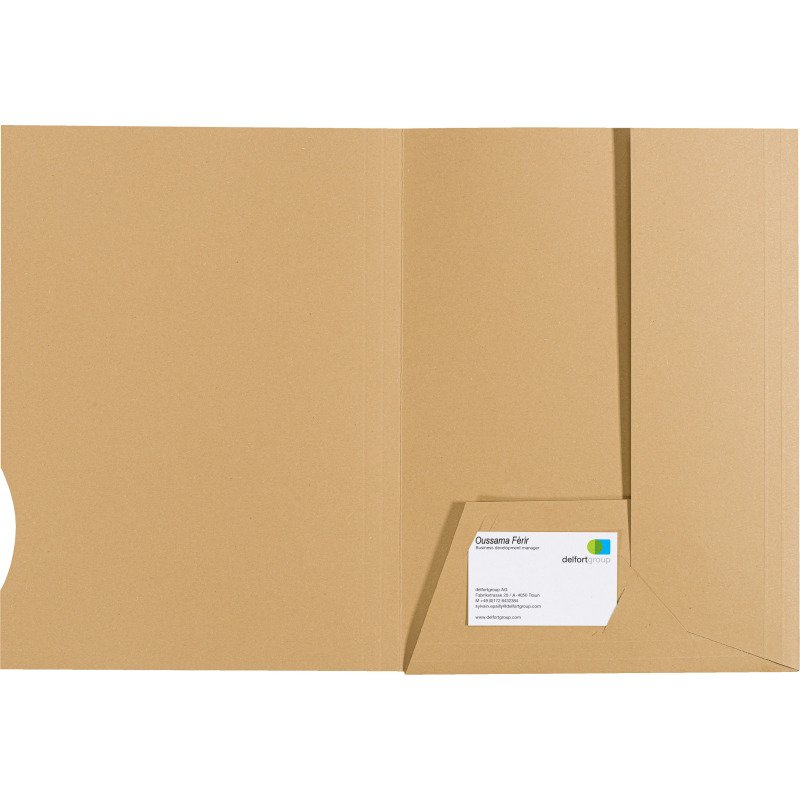 Chemise dossier 2 rabats OXFORD Nature Line 23 x 31 cm beige - Paquet de 50