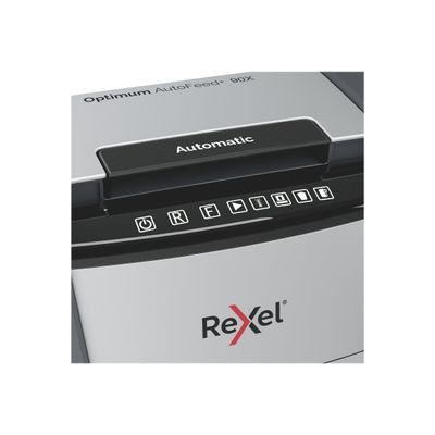 Rexel Optimum AutoFeed+ 90X - Destructeur de documents - coupe croisée - 4 x 28 mm - P-4