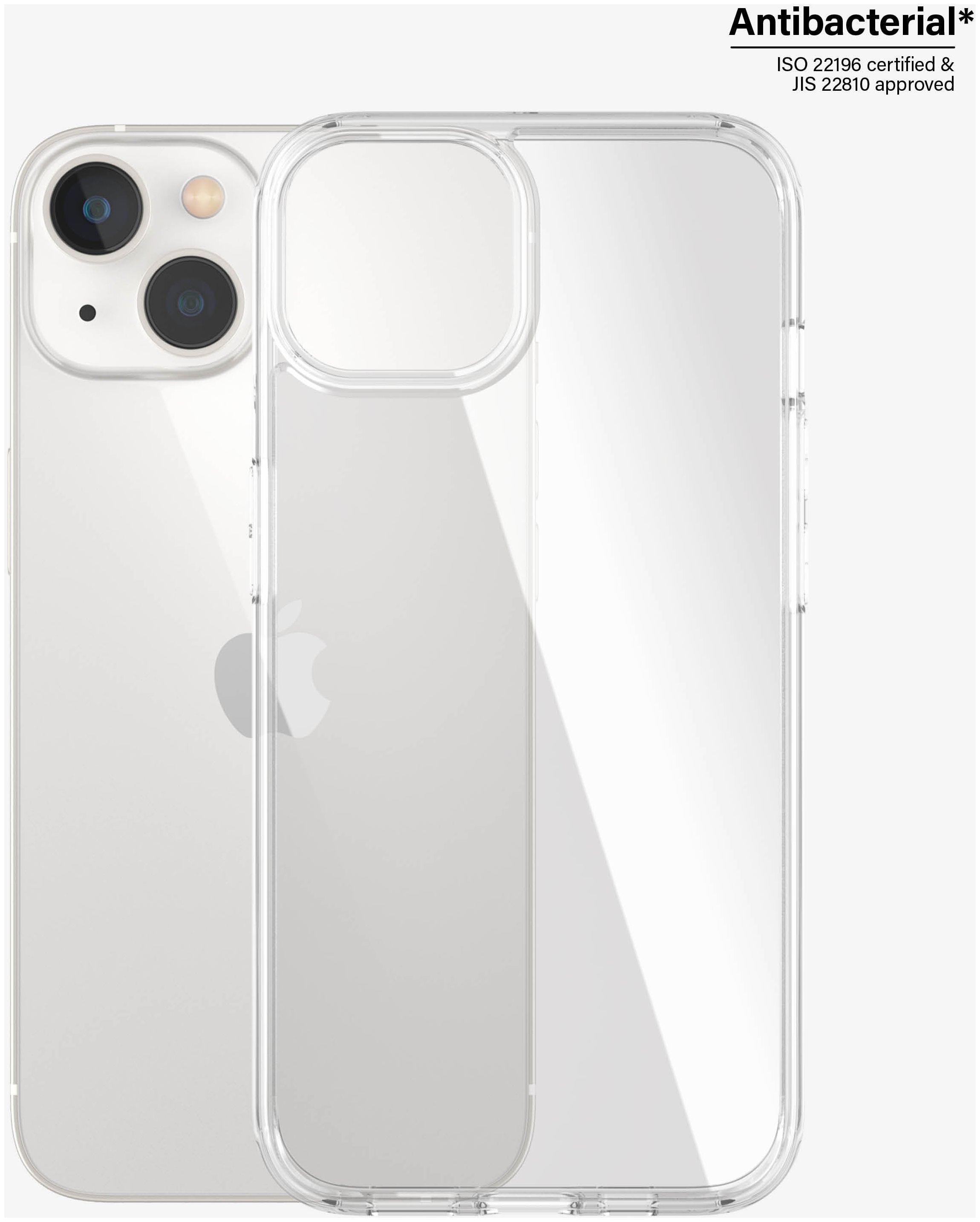 iPhone 14 / iPhone 13 Antibakterielle Hardcase Hülle Recycelt (0401) - Transparent