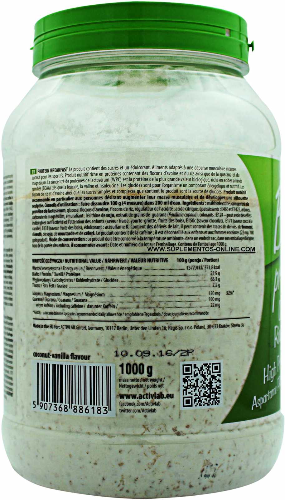 Activlab Protein Breakfast 1kg