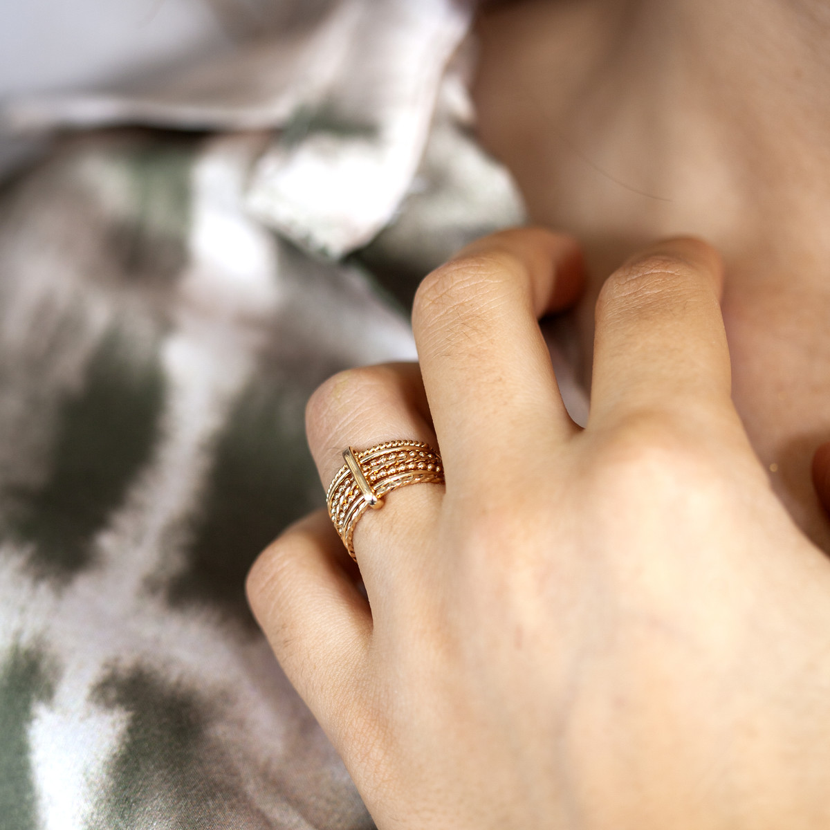 Bague semainier plaqué or