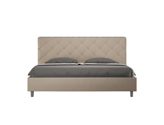 ITYHOME - Lit coffre priya 180x200 similicuir taupe