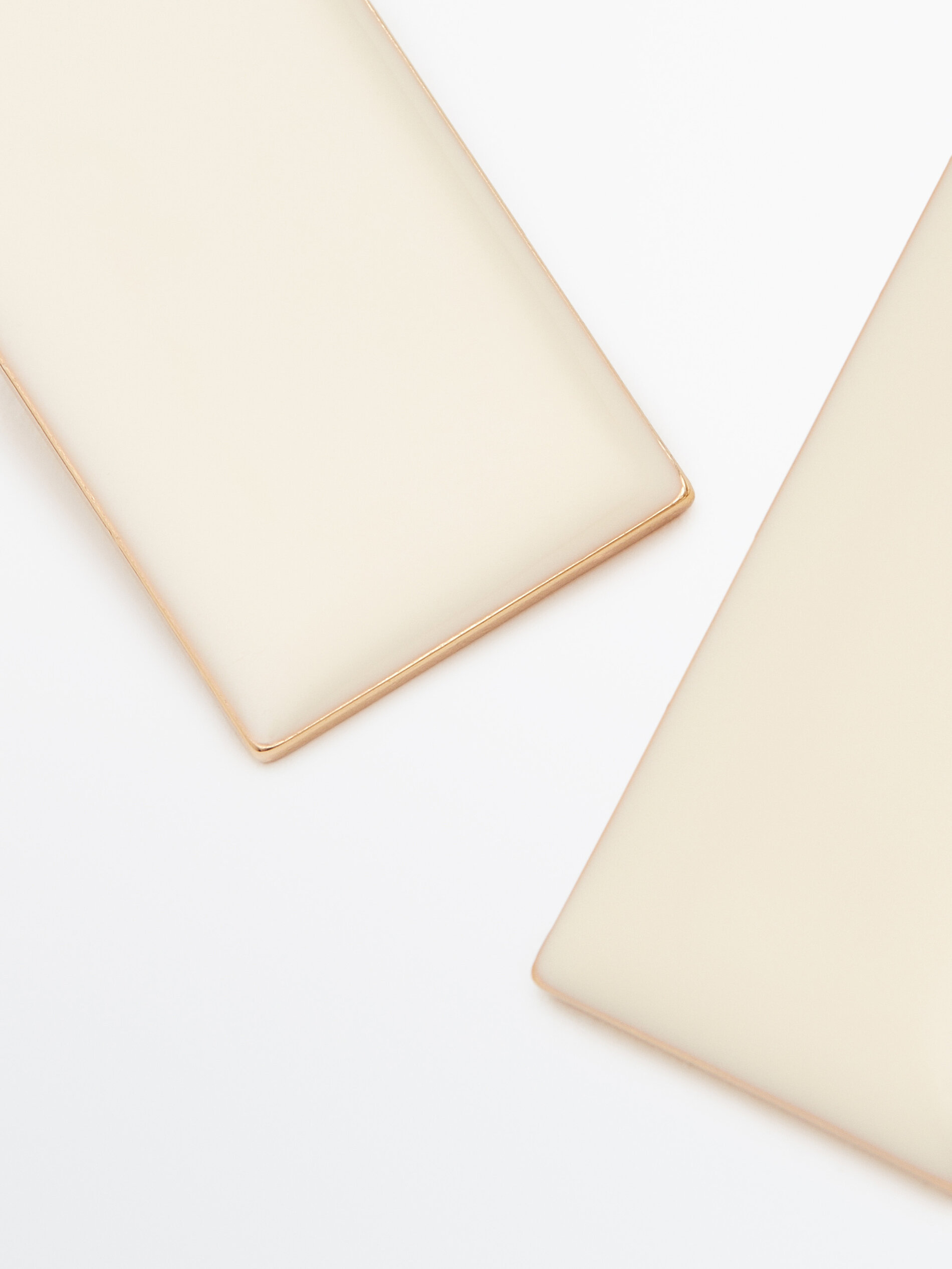 Pendientes pieza esmaltada Edição Limitada - BLANCO