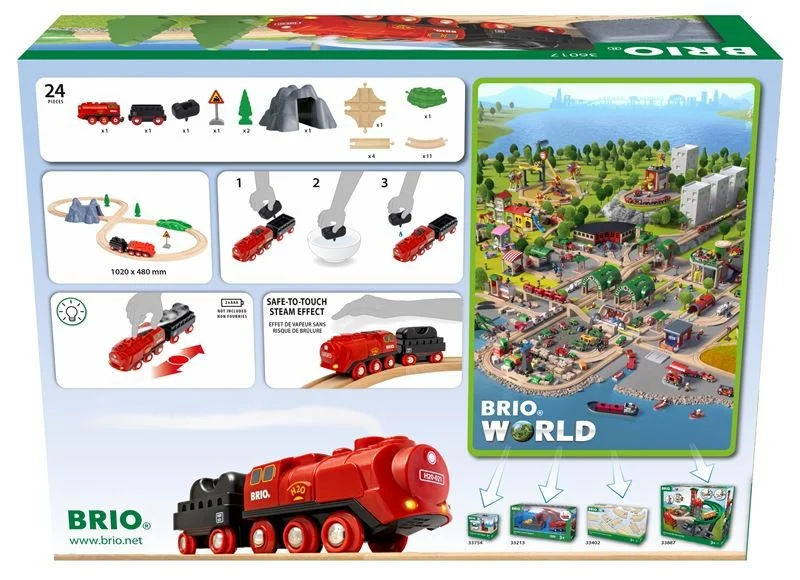 BRIO - Damplokomotiv-sæt