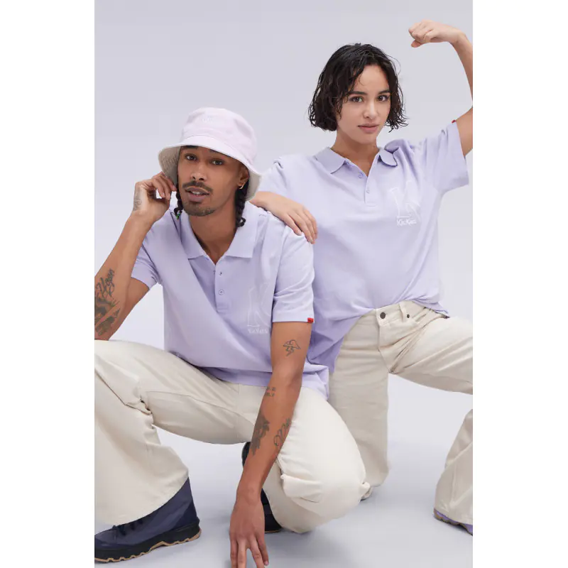 ORGANIC BIG K POLO LILA POLO MANCHES COURTES Coton No Gender