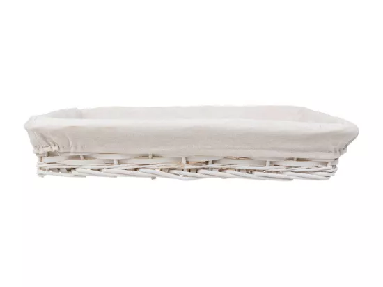 Plateau en osier blanc 50x40x08h