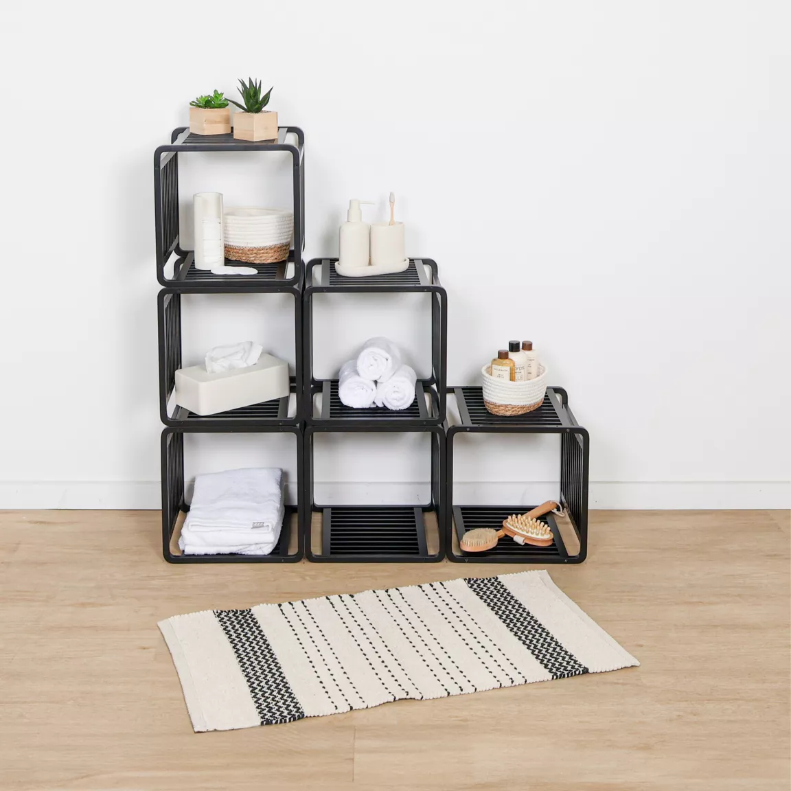 Meuble de rangement empilable (33 x H33 cm) Smart Kube Noir