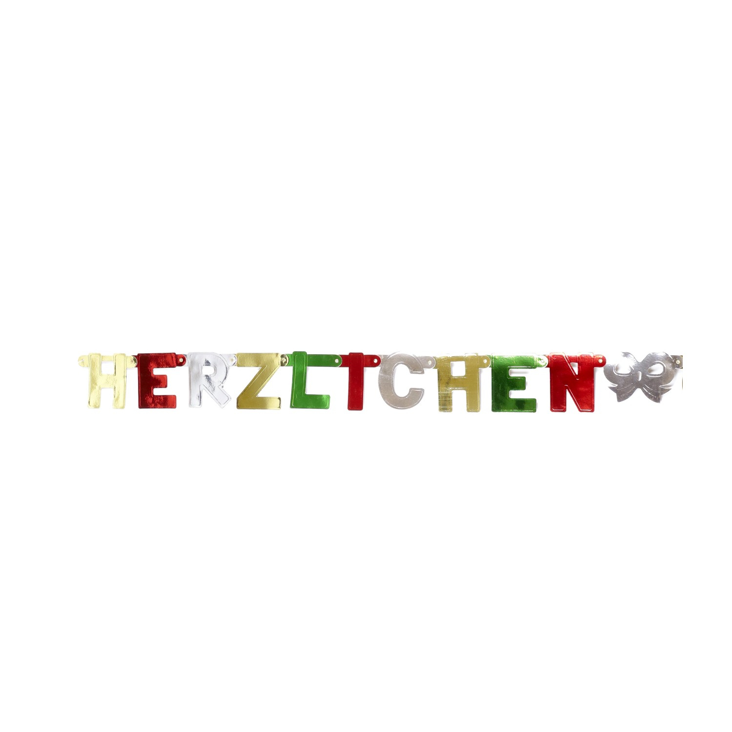 (2m) Herzlichen Glückwunsch Girlande Party Deko Accessoire Banner (11.005.C) - Bunt