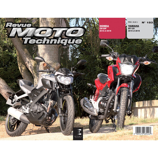 Etai - RMT 183 YAMAHA MT 125 (2015 à 2016) et HONDA CB 125 F (2015 à 2016)