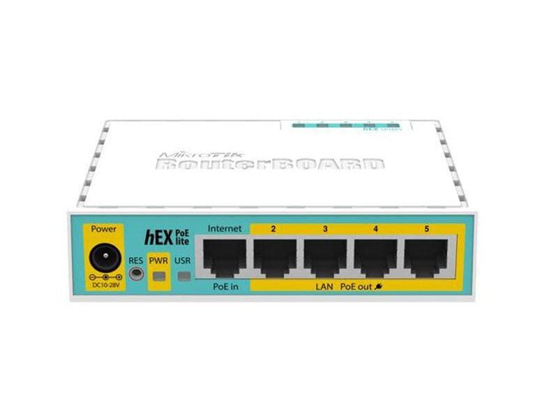 MikroTik VPN-Router hEX PoE lite RB750UPR2 5-Port PoE-Router