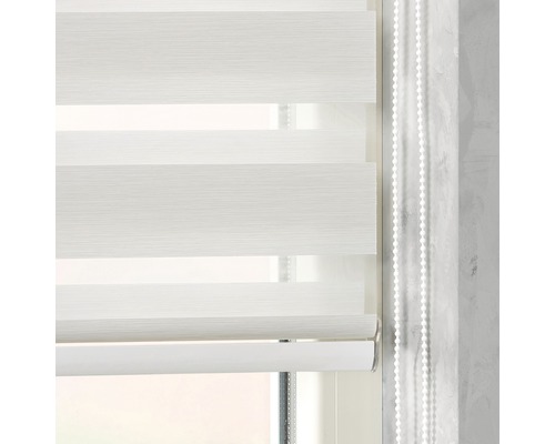 Soluna dubbel rolgordijn Ikaria D-R13 met cassette wit 60x175 cm