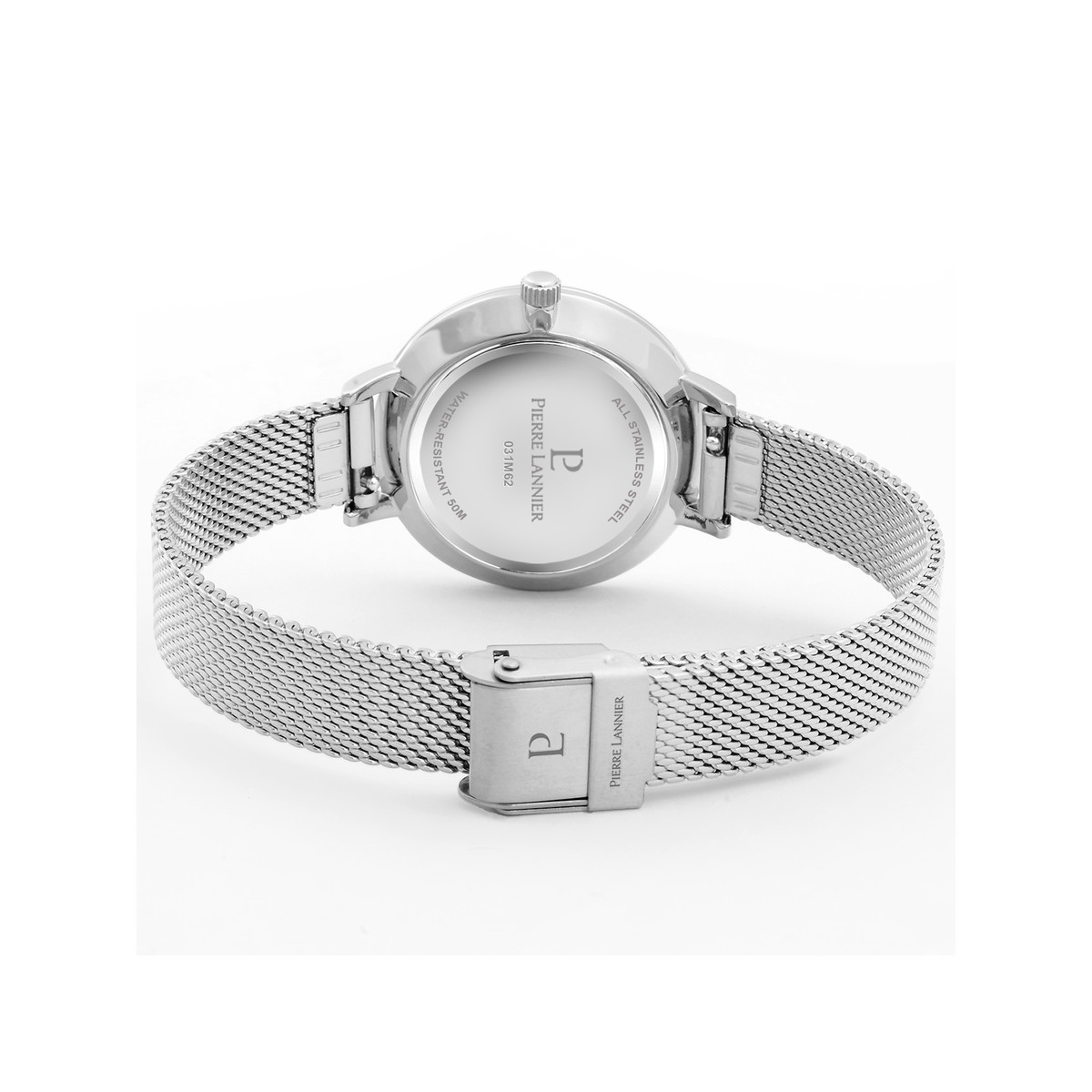 Montre Pierre Lannier femme acier bracelet maille milanaise