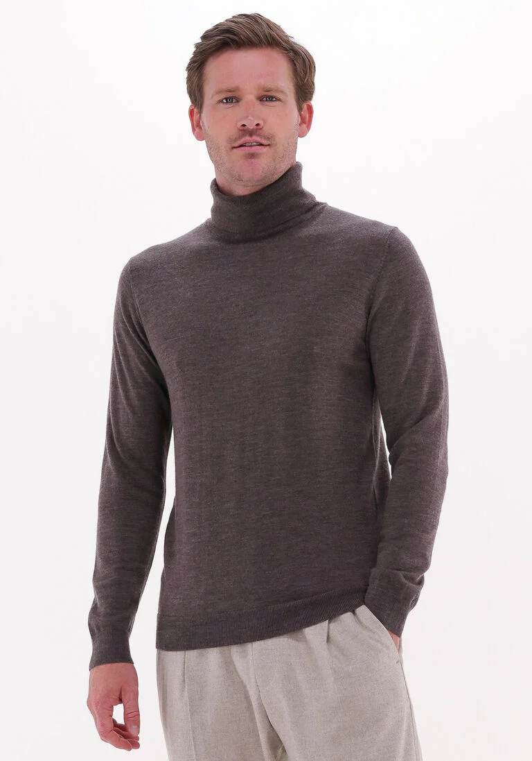 PROFUOMO taupe profuomo coltrui pullover roll neck