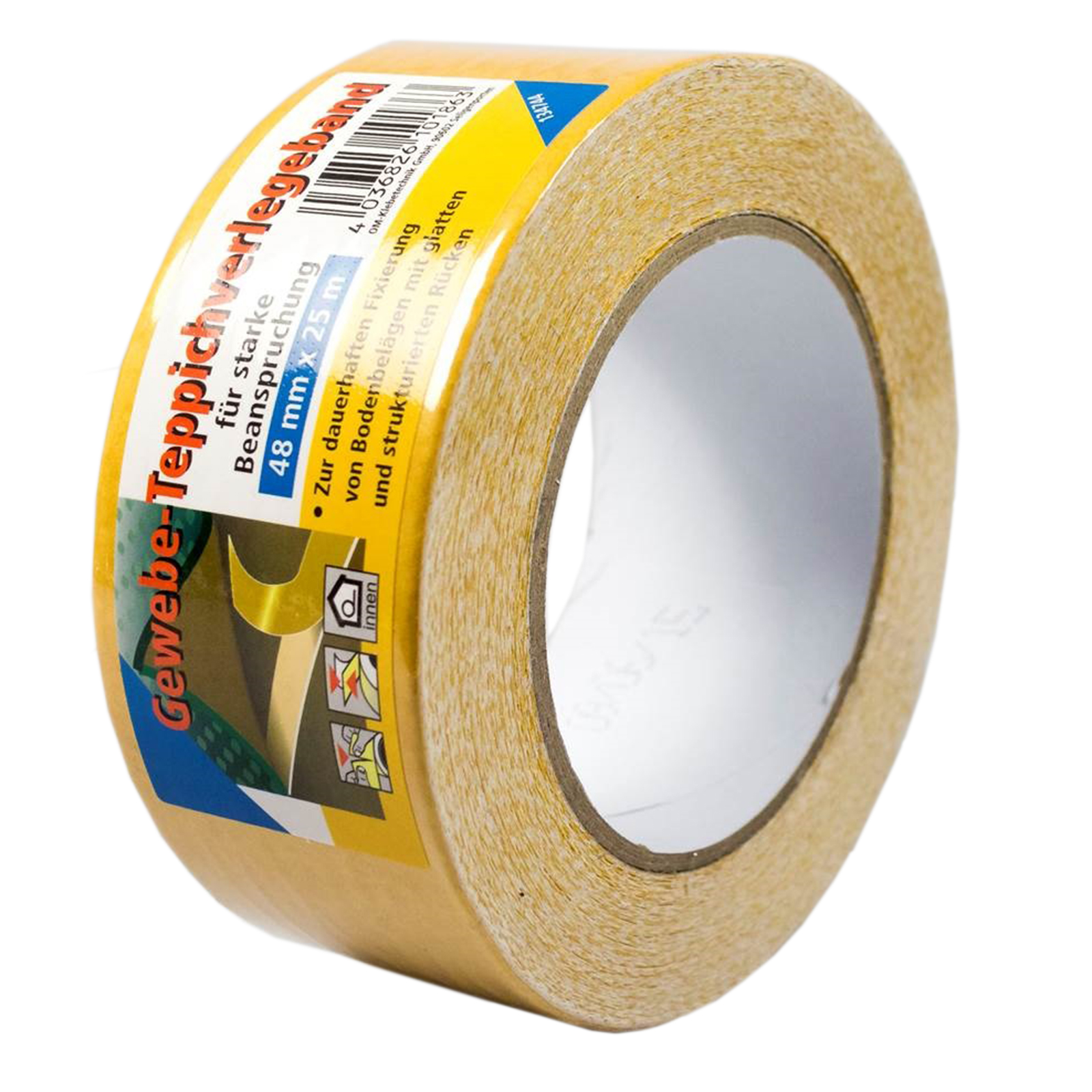 Gewebe-Verlegeband - für innen - 48mm x 25m