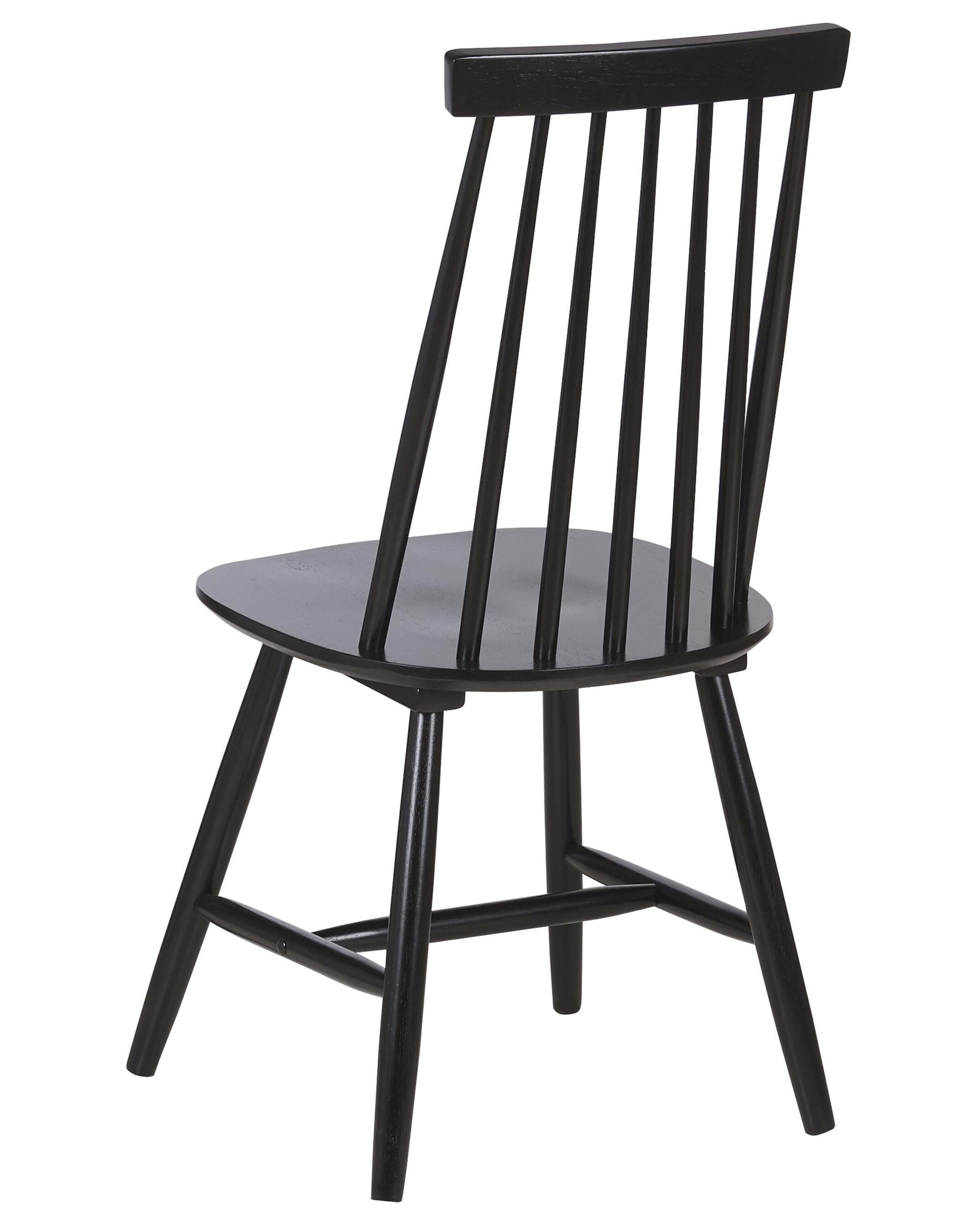Set van 2 eetkamerstoelen BURBANK Hout Zwart