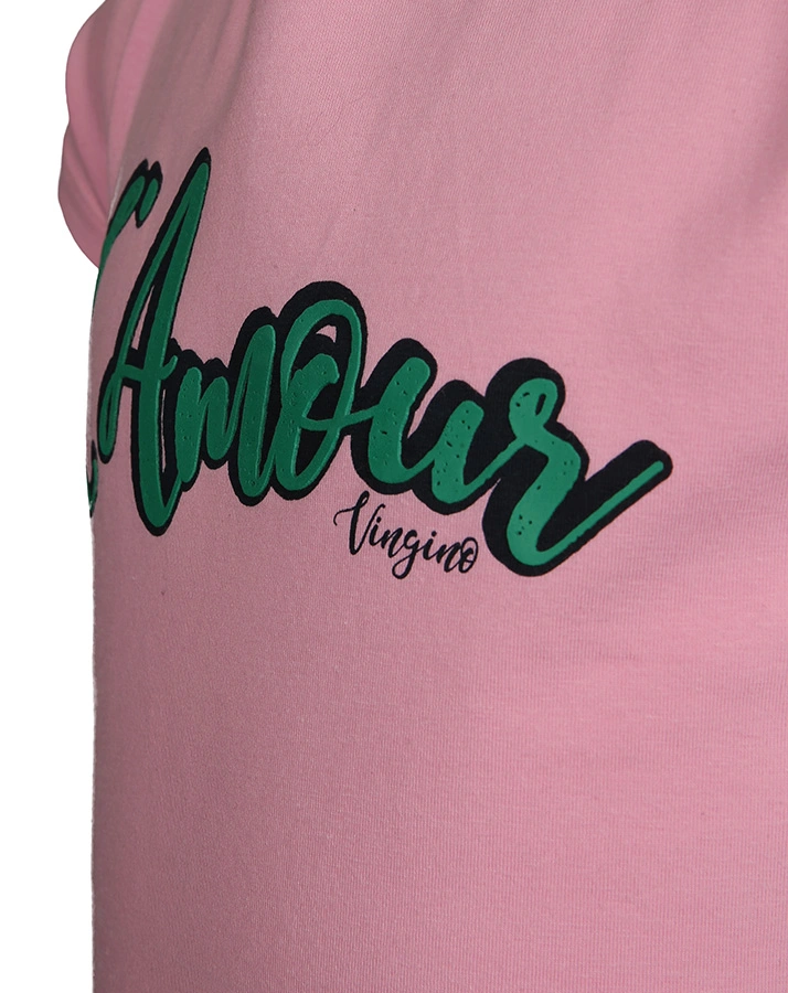 T-Shirt HEALY AMOUR in rosa