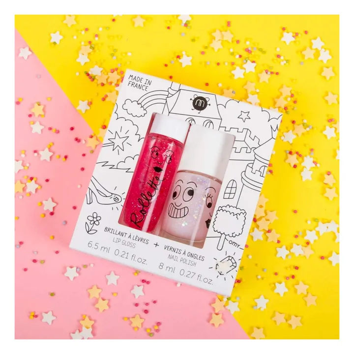 Nailmatic Kids Duo rollette et vernis rose Fairytales