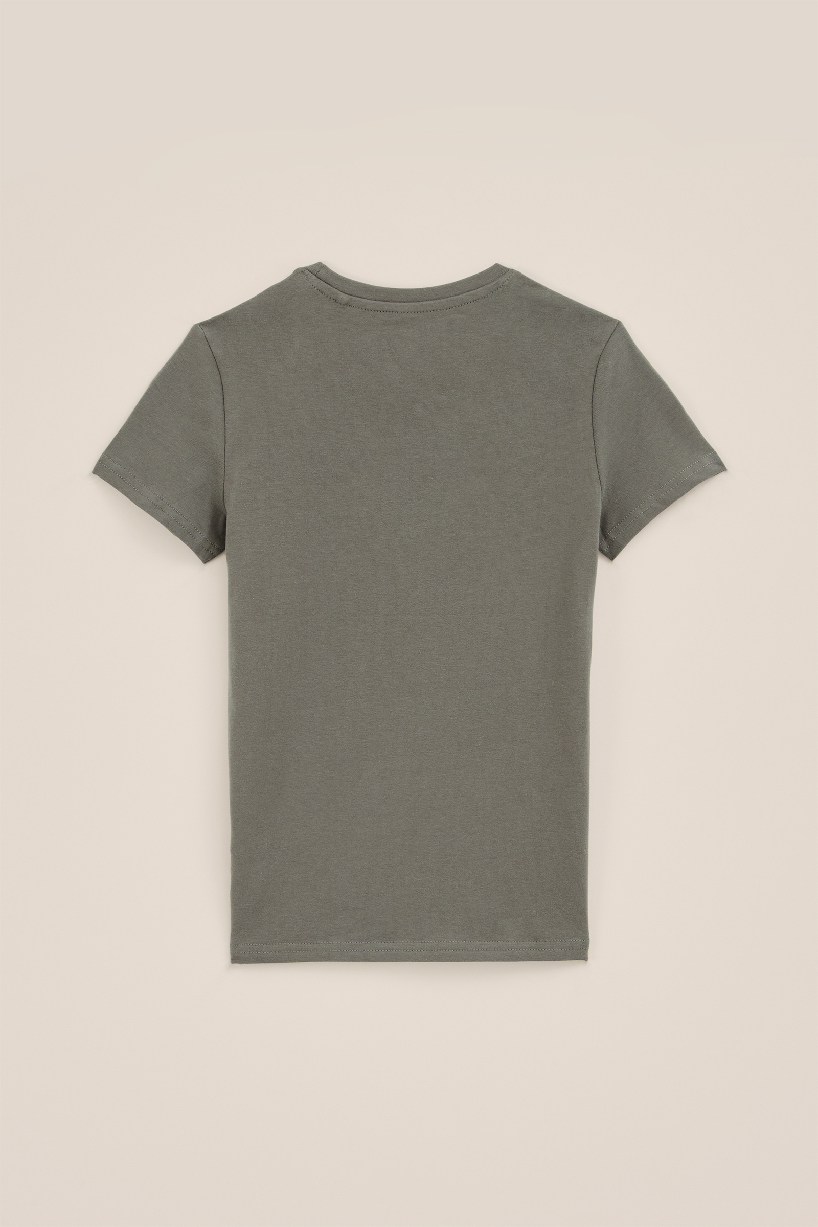 Jongens basic T-shirt met ronde hals WE Fashion Mosgroen