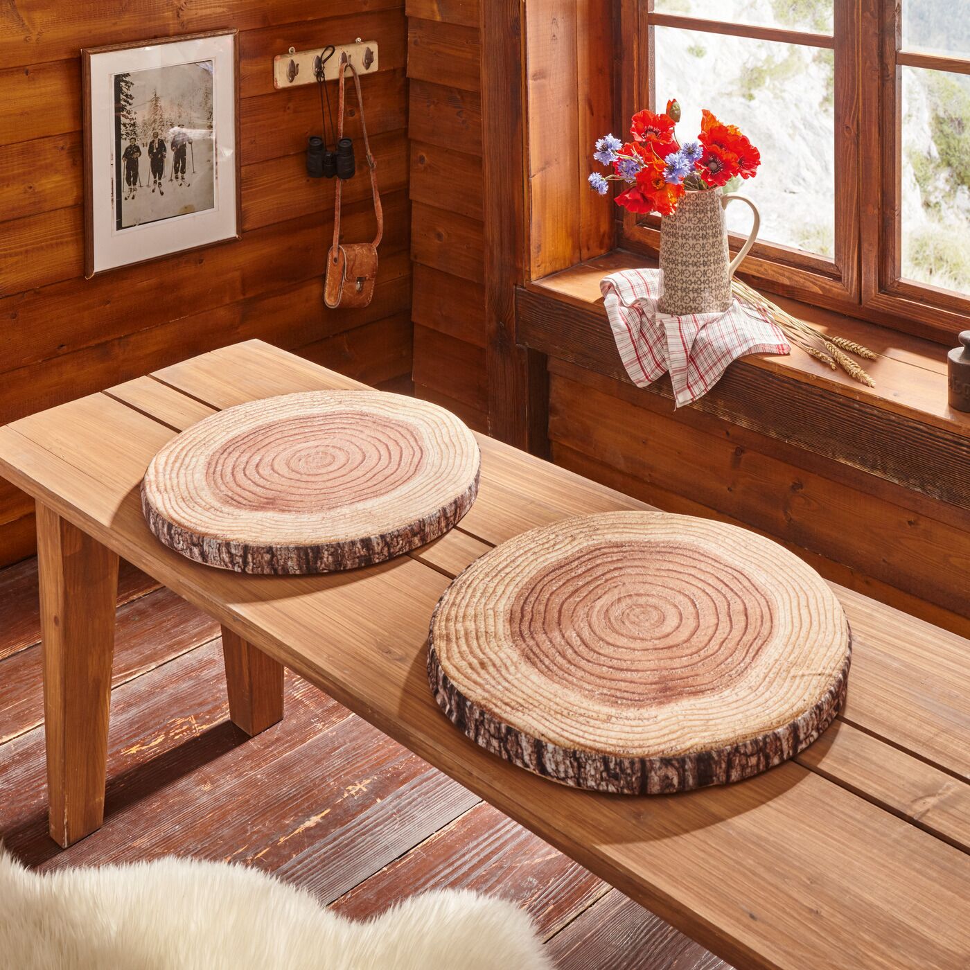 Angela BrudererSitzkissen «Holz»