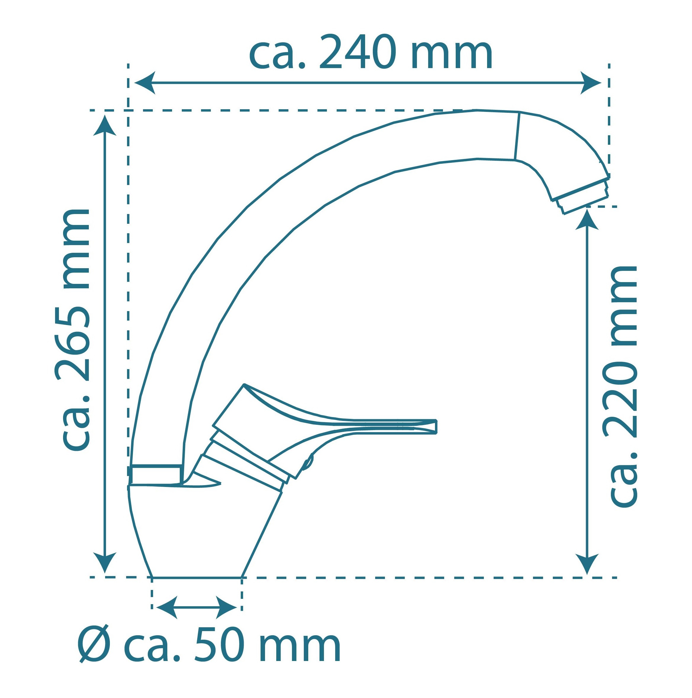 Schutte ATTICA ééngreepsmengkraan keuken, chroom