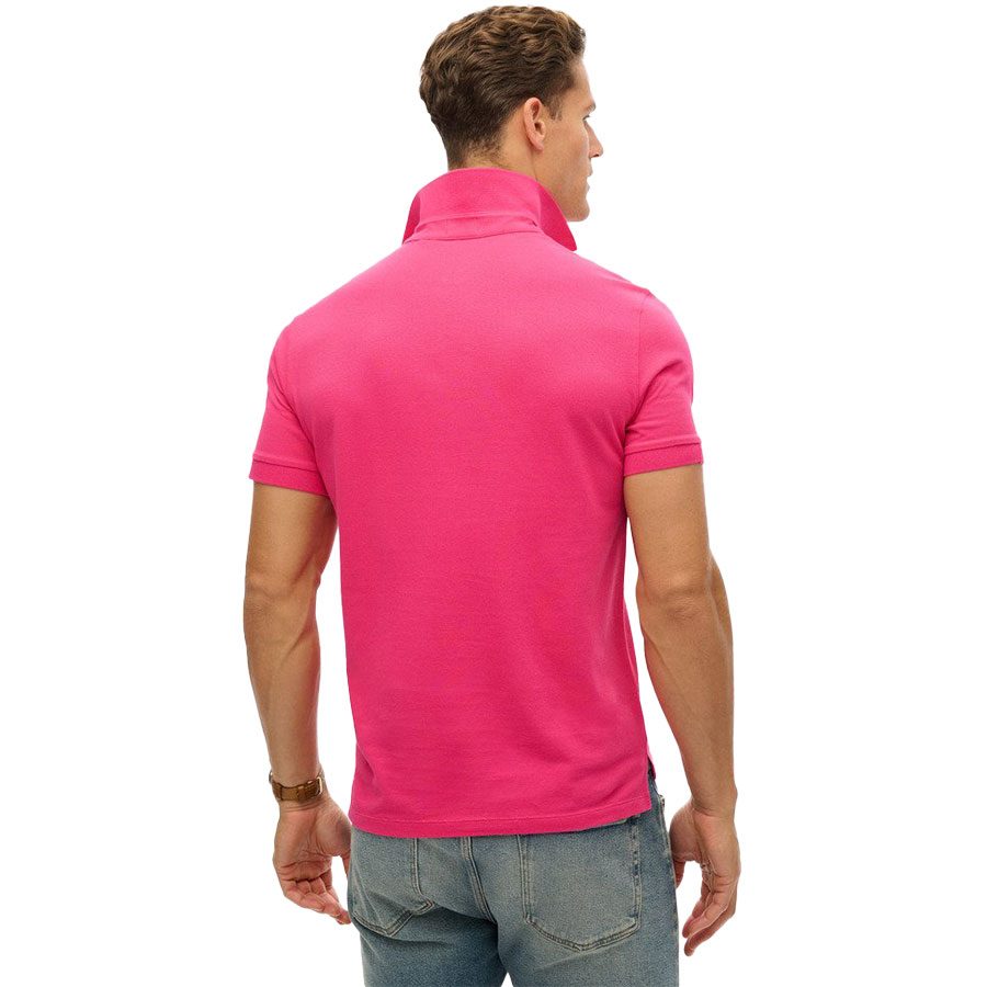 Superdry City Pique Polo Shirt Herren raspberry pink