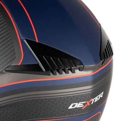 Casque Dexter ADRON CARBON DECAL MATT 22.06 - Bleu / Rouge