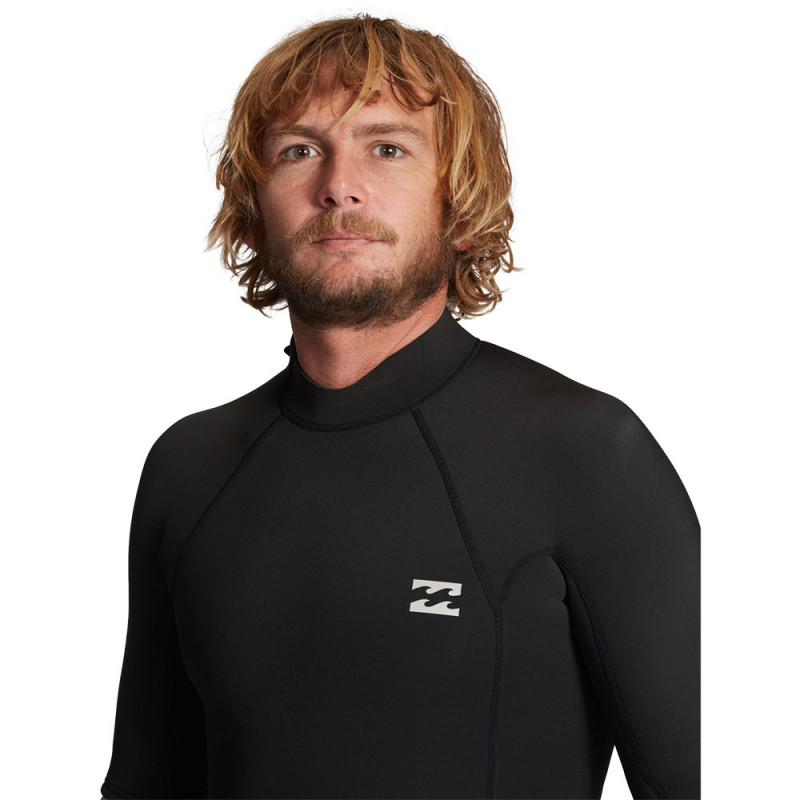 SHORTY BILLABONG ABSOLUTE 2/2 BACKZIP MANCHES COURTES NOIR