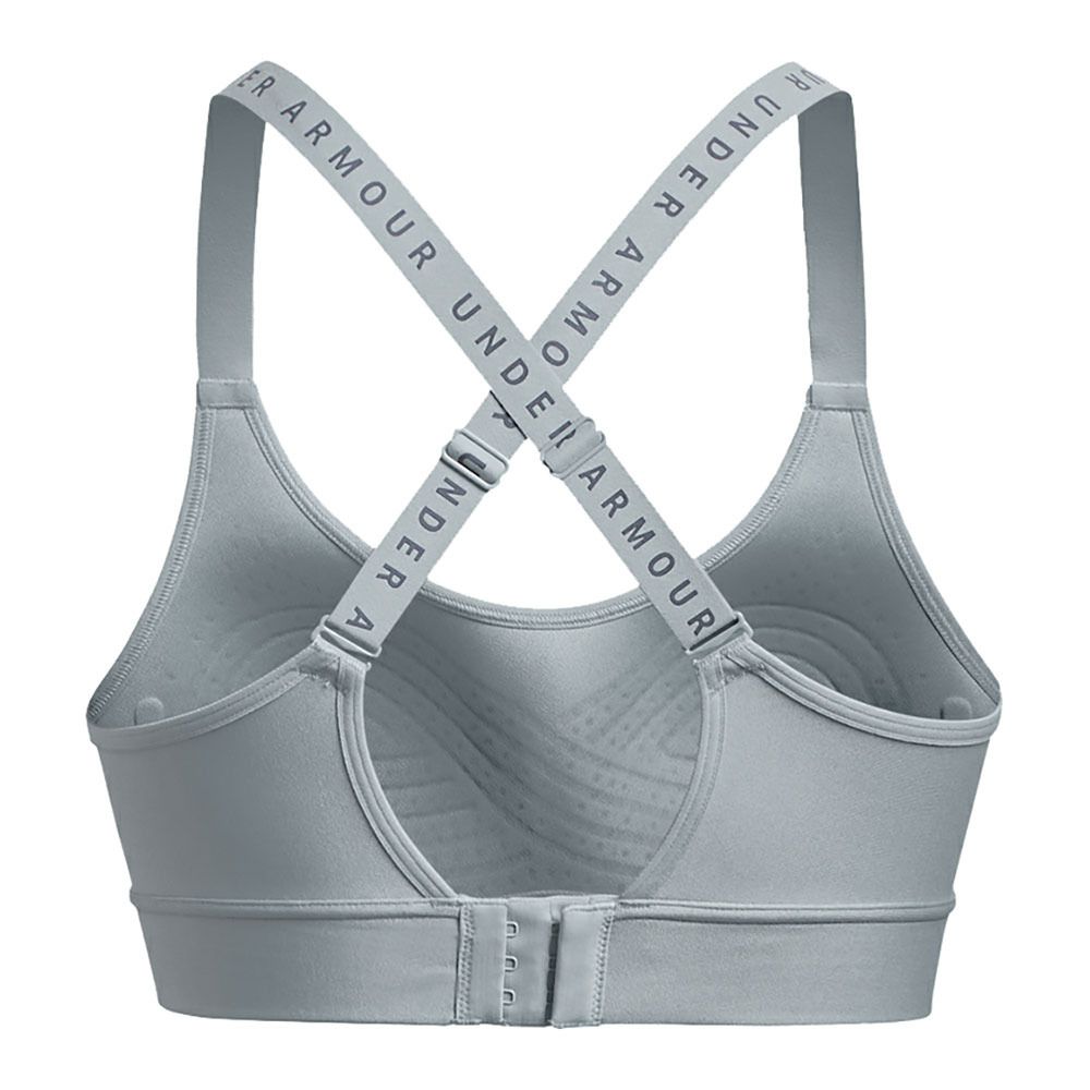 Under Armour UA INFINITY MID COVERED - Brassière Femme harbor blue/downpour gray