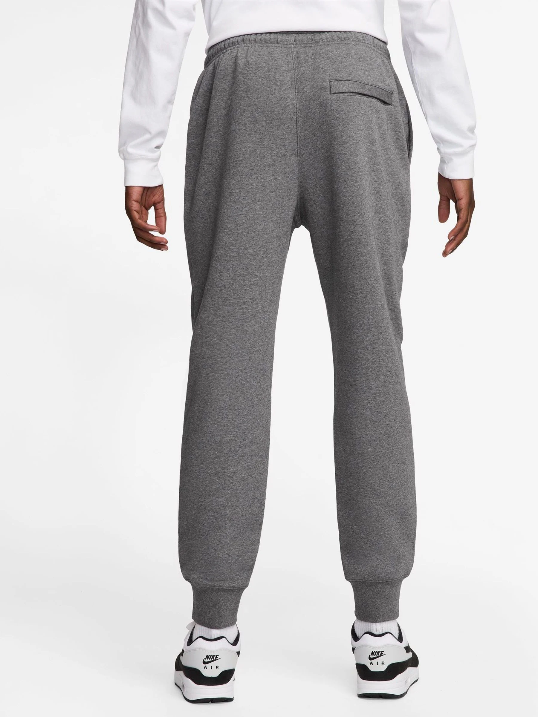 Donkergrijs gemêleerd - Nike Club fleece joggingbroek