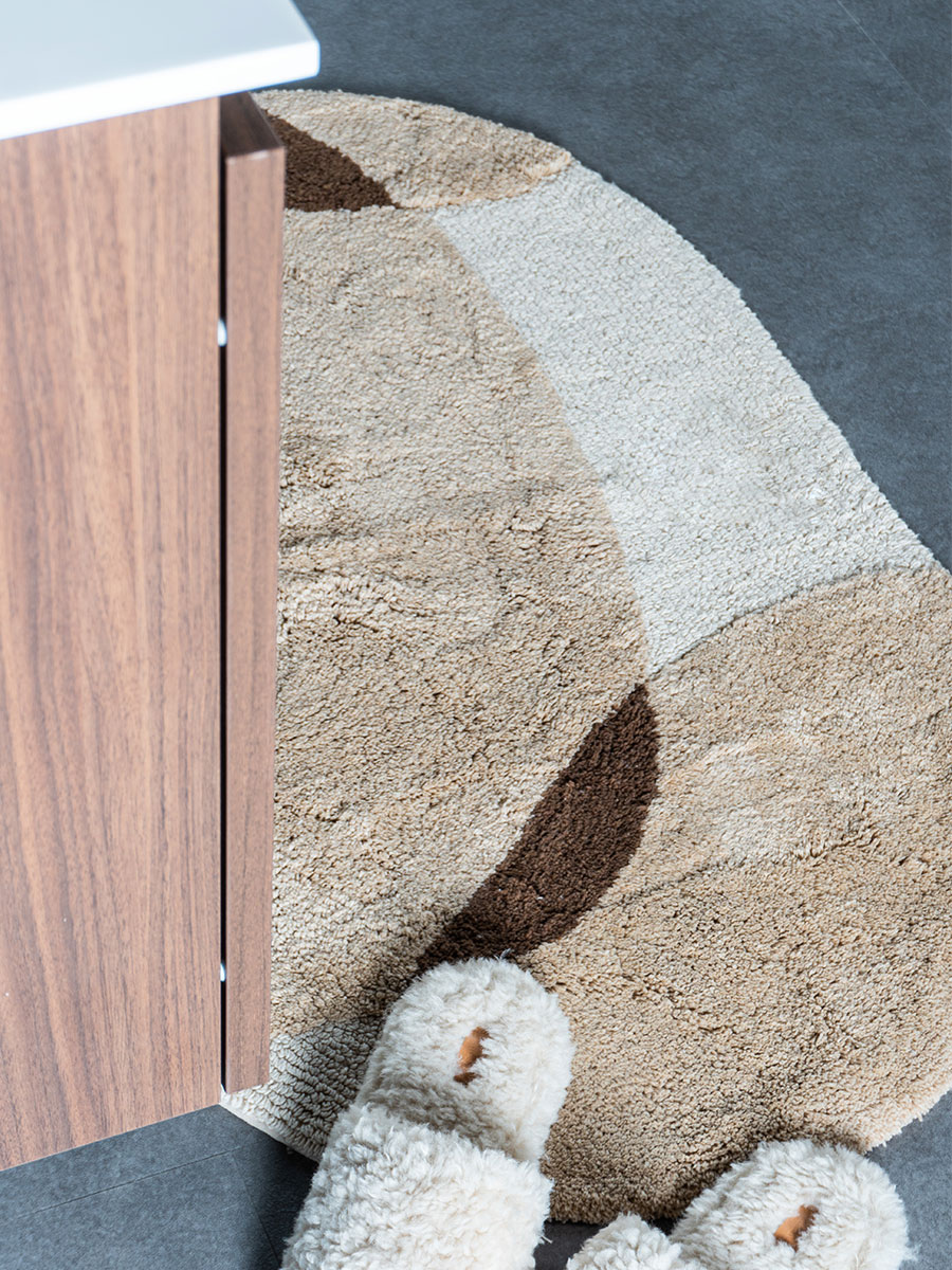 Badmat Bink - Beige Ovaal 50 x 80 cm