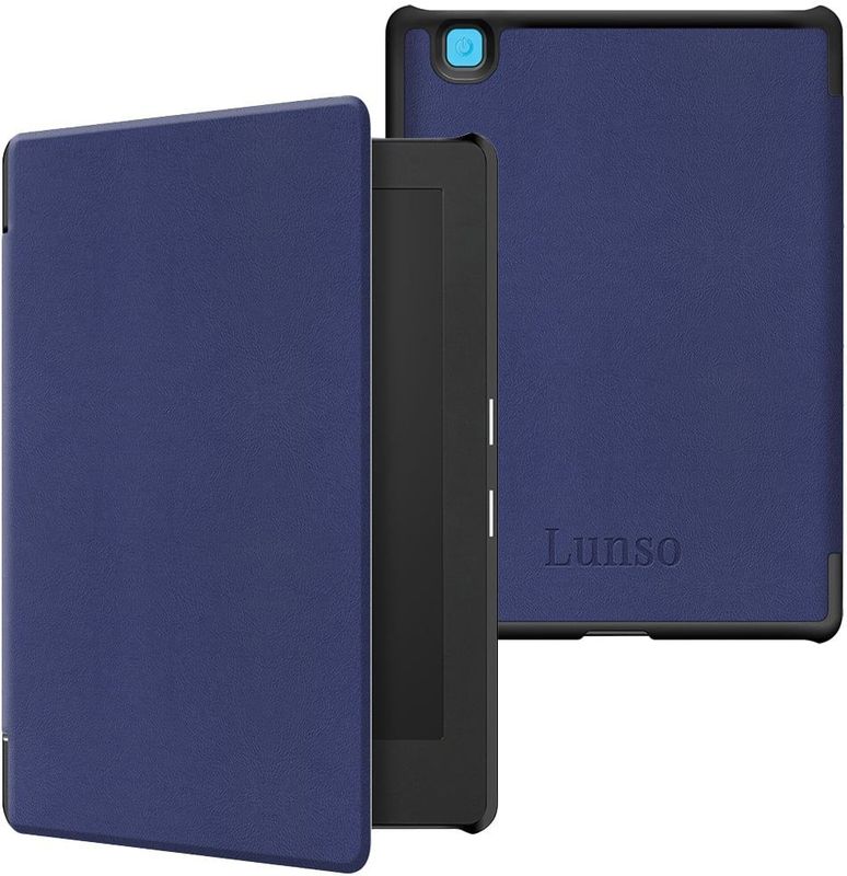 Lunso - Kobo Aura Edition 2 - Sleepcover - Donkerblauw - 6 inch