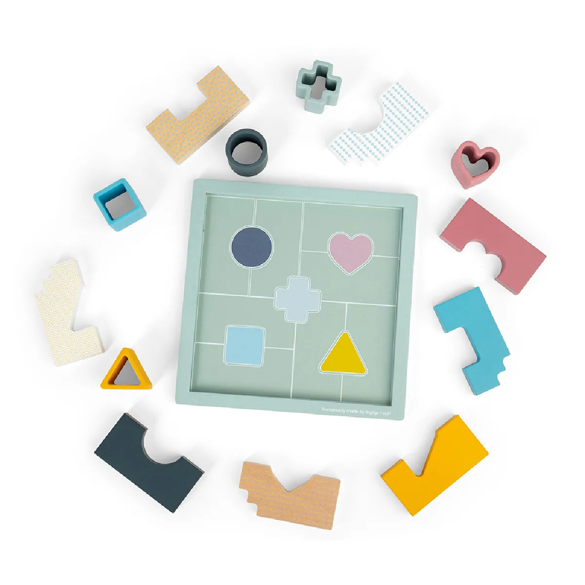 Bigjigs Toys Bigjigs Puzzle Formes 2 en 1