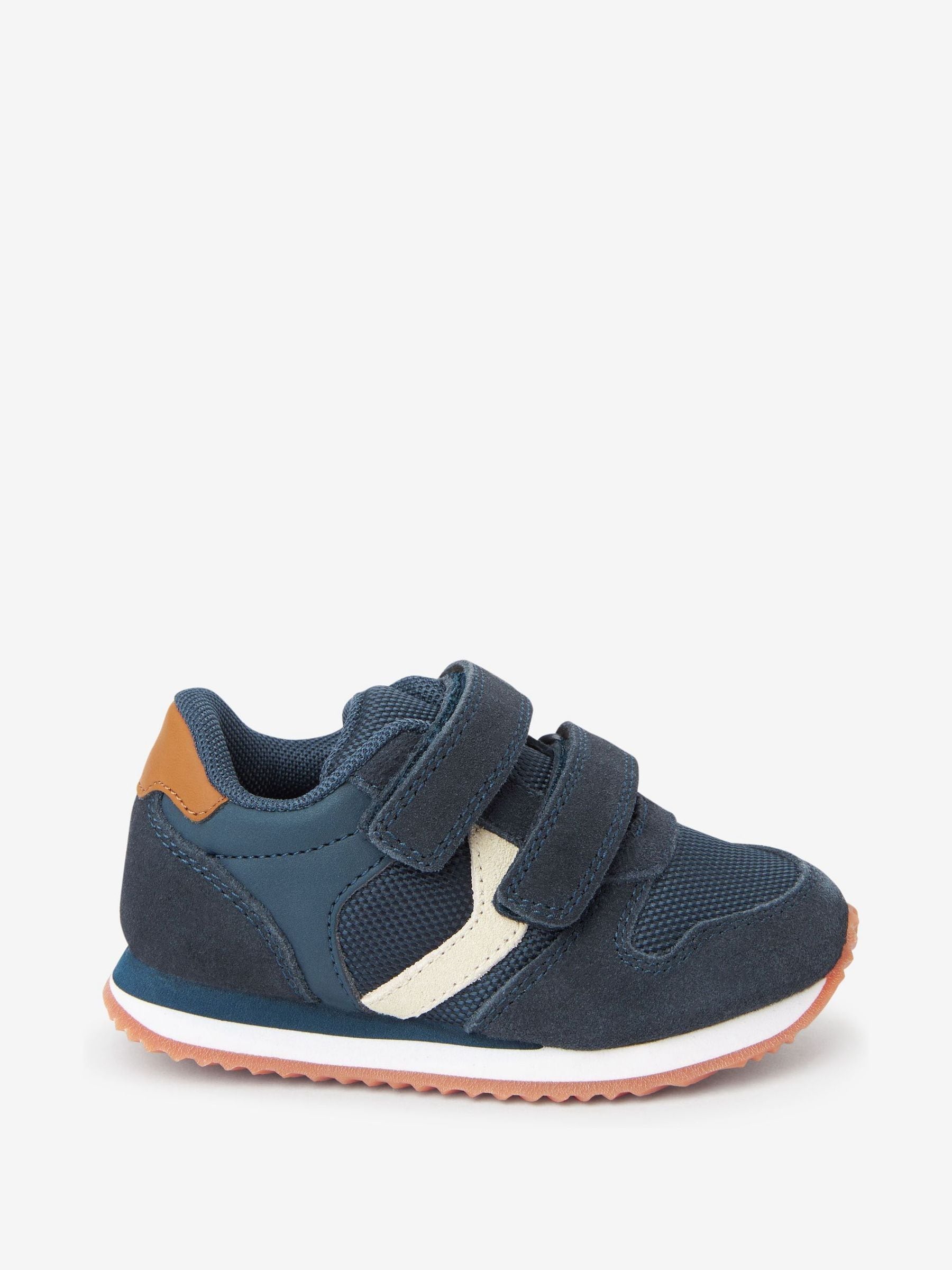 Marineblauw - Sneakers met dubbele bandjes