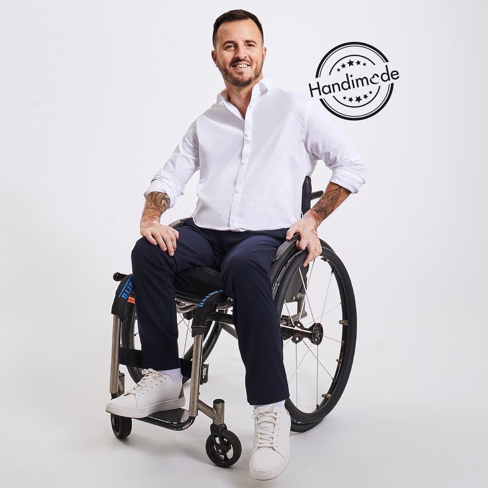 Pantalon urbain pour personne à mobilité réduite Bleu moyen