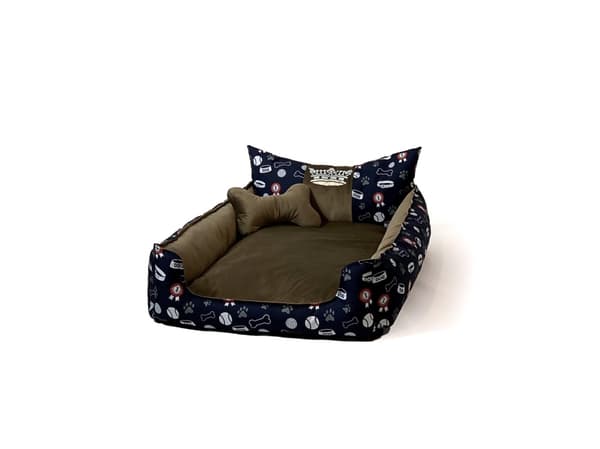 GO GIFT hunder og kattseng XL - brun - 100x80x18 cm