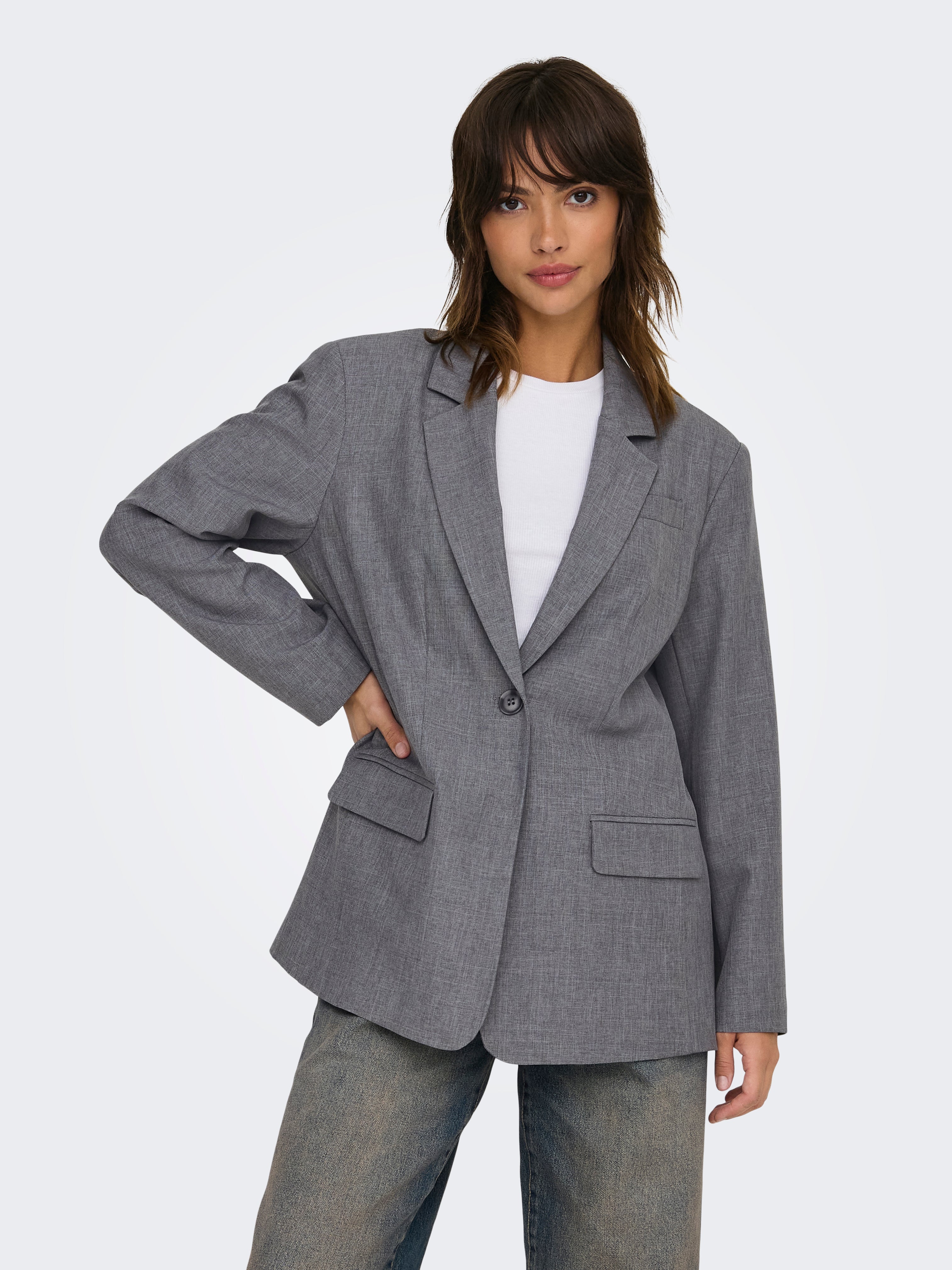 ONLLINDA Blazer Medium Grey Melange