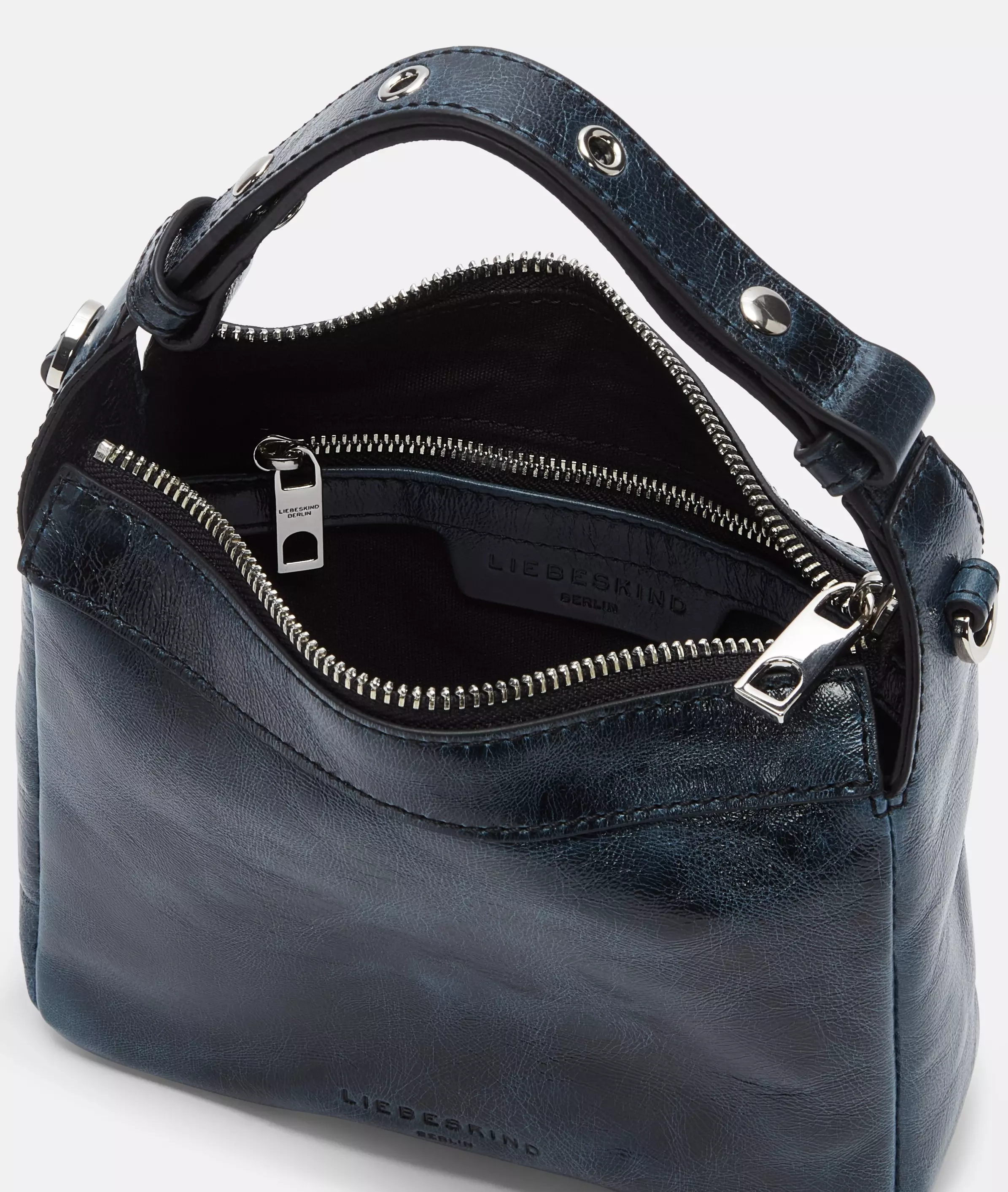 Parker Hobo XS Small cowhide bag with two-tone effect and glossy finish