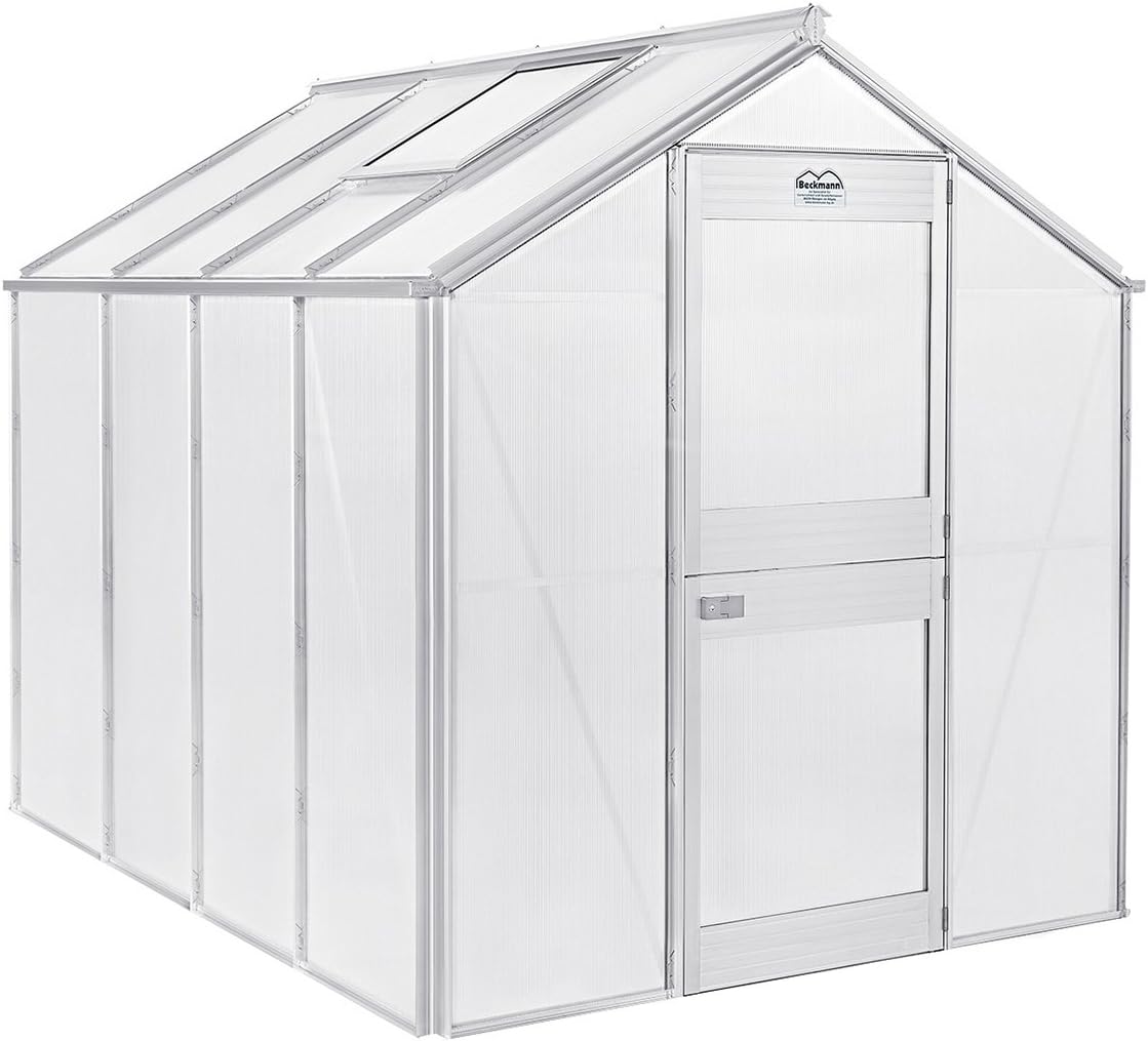 Beckmann Gewächshaus Modell U5 200 x 257 cm Alu Natur